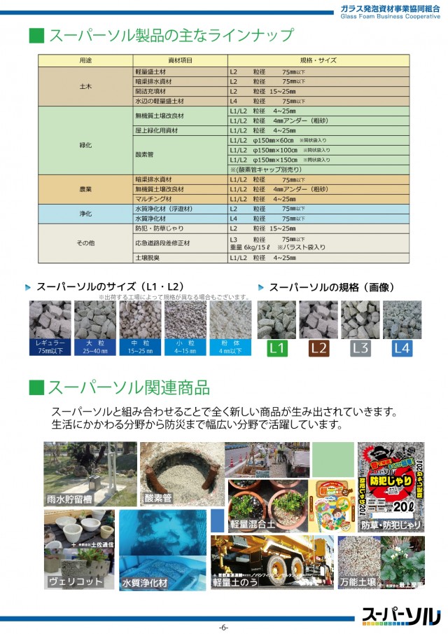 スーパーソル製品ラインナップ