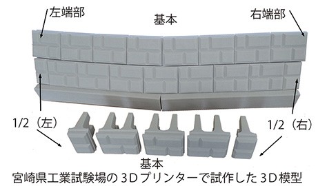 ポーラスけんちⅢ　3Dプリント出力模型によるカーブ施工例